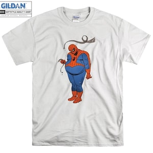 Marvel Spider-Man Fat T shirt Cartoon Comic Superhero T-shirt Tshirt S-M-L-XL-XXL-3XL-4XL-5XL Oversized Men Women Unisex 5285