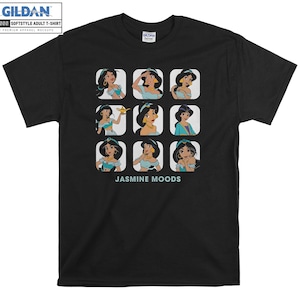 Disney Princess Jasmine Moods Cute T-shirt Hoody Kids Child Tote Bag Tshirt S-M-L-XL-XXL-3XL-4XL-5XL Gildan Oversized Men Women Unisex 6716