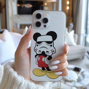 Disney Topolino Darth Vader Cosplay Divertente Famoso Personaggio dei cartoni animati Figura Custodia per telefono a425