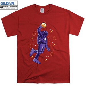 Jugador de Baloncesto Astronauta Camiseta Planeta Espacio Fantástico Camiseta Camiseta Oversized S M L XL XXL 3XL 4XL 5XL Hombres Mujeres Unisex D3360