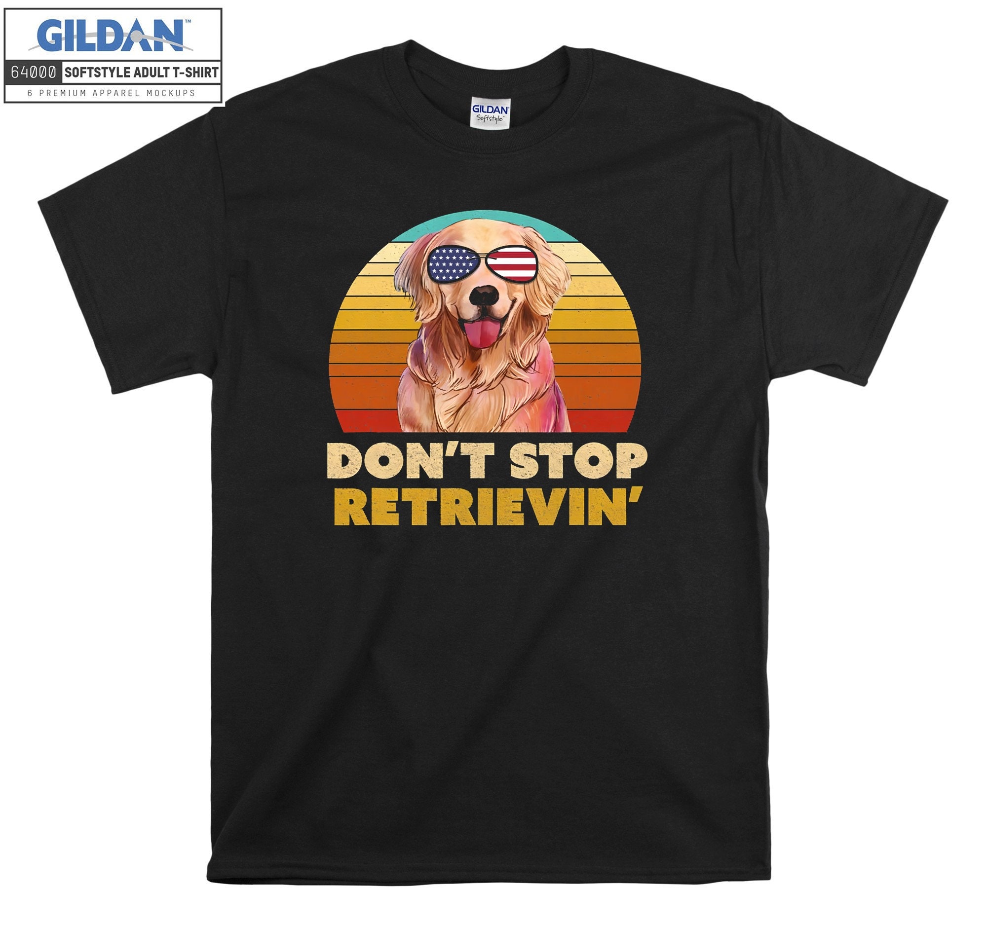 Don't Stop Retrieving Shirt. Retro Golden Retriever Tshirt Don't Stop Retrieving Shirt. Retro Golden Retriever Tshirt