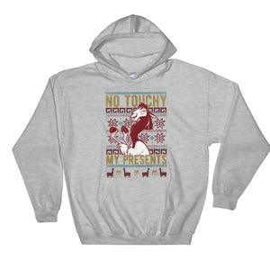 Disney Emperors New Groove Kuzco No Touchy Ugly Sweater Hoodie Sweat  Pullover S-M-L-XL-XXL-3XL-4XL-5XL Oversized Men Women Unisex AB271