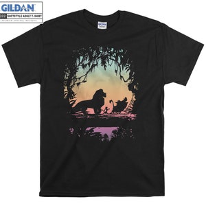 Disney Lion King Gradient Jungle Trio Graphic T shirt Hoodie Hoody T-shirt Tshirt S-M-L-XL-XXL-3XL-4XL-5XL Oversized Men Women Unisex 8677