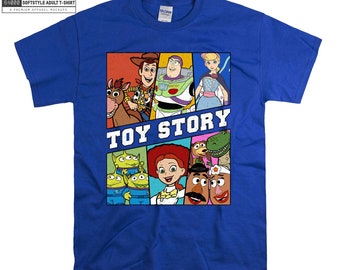 Toy Story Personaggi del film T-shirt Felpa con cappuccio per bambini Borsa tote per bambini Maglietta S-M-L-XL-XXL-3XL-4XL-5XL Gildan Oversize Uomo Donna Unisex A572