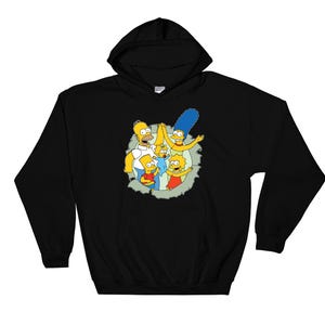 Cartoon Series The Simpsons Family Characters Poster  Hoodie Sweatshirt Pullover S-M-L-XL-XXL-3XL-4XL-5XL Oversized Men Women Unisex 4907