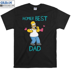 Homer Simpson Best Dad Vatertag T-Shirt Hoody Kinder Tragetasche Tshirt S-M-L-XL-XXL-3XL-4XL-5XL Gildan Oversized Herren Damen Unisex 6933