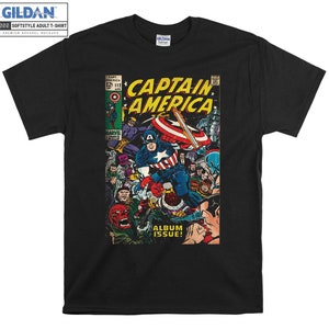 Captain America Poster T-shirt Felpa con cappuccio per bambini Borsa tote per bambini Maglietta S-M-L-XL-XXL-3XL-4XL-5XL Gildan Oversize Uomo Donna Unisex A703