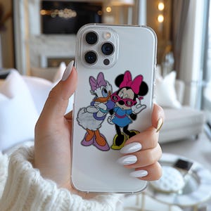 Famoso personaggio dei cartoni animati divertente Minnie Mouse e Paperina Poster Custodia per telefono 6734