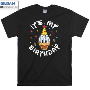 Donald Duck It's My Birthday Duck T-shirt Hoody Kids Child Tote Bag Tshirt S-M-L-XL-XXL-3XL-4XL-5XL Gildan Oversized Men Women Unisex 6881