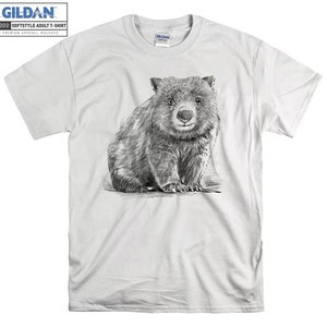 Official Wombat Realistic Handrawn T shirt Hoodie Tote Bag Hoody T-shirt Tshirt S-M-L-XL-XXL-3XL-4XL-5XL Oversized Men Women Unisex 7918