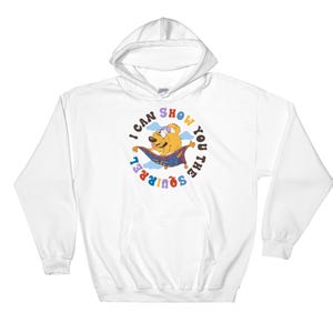 Sudadera con capucha Disney Up Dug Dog "Puedo mostrarte la ardilla" de Disney, tallas S, M, L, XL, XXL, 3XL, 4XL y 5XL, talla extragrande, unisex, para hombre y mujer, AB640