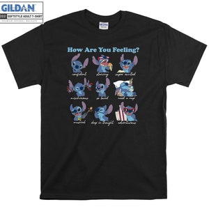 Stitch Emotions Comment vous sentez-vous T-shirt Hoody Kid Child Tote Bag Tshirt S-M-L-XL-XXL-3XL-4XL-5XL Gildan Oversized Men Femmes Unisexe 7401