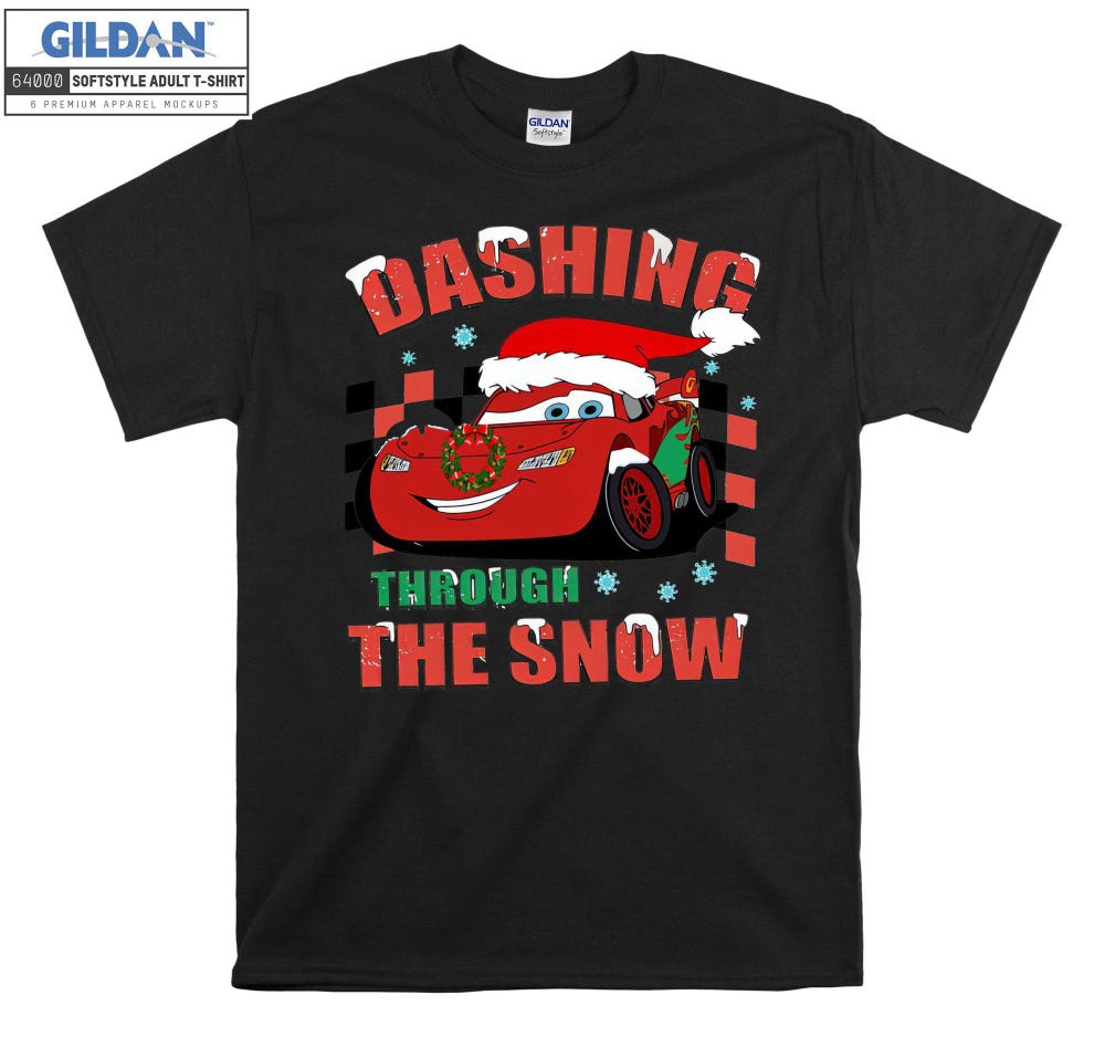 Disney Cars Lightning Mcqueen Dashing Through The Snow T-Shirts, Kids & Adult Holiday Hoodies, Customizable Christmas Pajamas Ab230 New Fashion