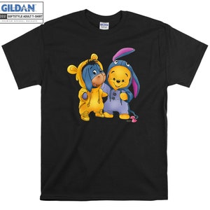 Pooh et Eeyore Costume T-shirt Hoody Kids Child Tote Bag Tshirt S-M-L-XL-XXL-3XL-4XL-5XL Gildan Oversized Men Femmes Unisexe 7165