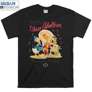Camiseta clásica de Disney Los Tres Caballeros del Pato Donald, Sudadera con capucha, Camiseta S-M-L-XL-XXL-3XL-4XL-5XL de gran tamaño para hombres y mujeres, Unisex 8868