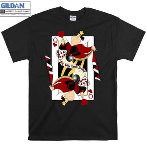 Disney Alicja w Krainie Czarów Królowa Kier Karty do gry T-shirty, Dziecięce i Dorosłe Bluzy Świąteczne, Personalizowane Piżamy Świąteczne AC227