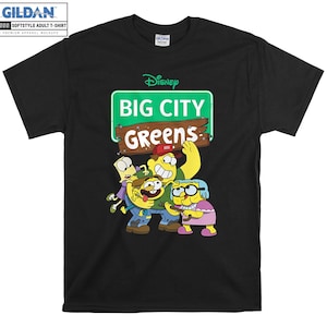 Big City Greens Lindos Personajes Camiseta Hoody Kids Niño Bolso Bolso Camiseta S-M-L-XL-XXL-3XL-4XL-5XL Gildan Hombres De gran tamaño Hombres Unisex 6564