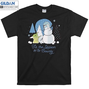 Star Wars The Mandalorian Grogu Tis The Season For the Bounty Koszulki, bluzy z kapturem dla dzieci i dorosłych na święta, personalizowane piżamy świąteczne AC795