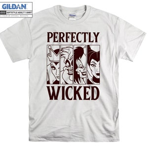 Parfaitement méchant Disney Villains T-shirt à capuche enfants enfant sac fourre-tout T-shirt S-M-L-XL-XXL-3XL-4XL-5XL Gildan surdimensionné hommes femmes unisexe H178