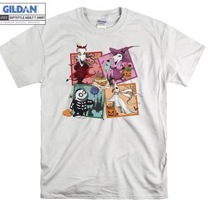 Disney Lock Shock Barrel Oogie Zero Dog The Nightmare Before T-shirts, vakantiehoodies voor kinderen en volwassenen, aanpasbare kerstpyjama AC88