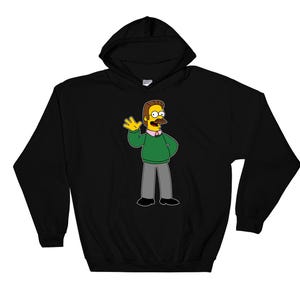 The Simpsons Famous Cartoon Tv Series Ned Flanders Hoodie Sweatshirt Pullover S-M-L-XL-XXL-3XL-4XL-5XL Oversized Men Women Unisex 5067