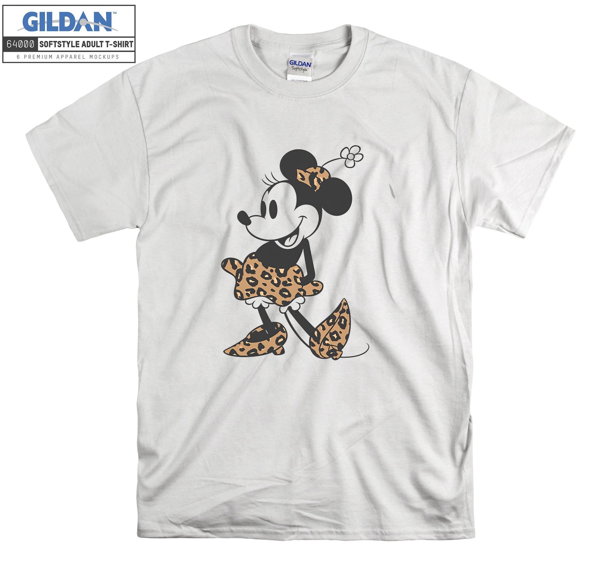 Disney Minnie Mouse & Mickey Mouse Guitar Applique Youth Girls Tee Shirt 