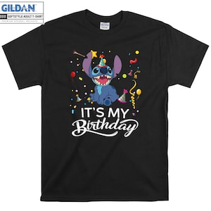 Stitch It's My Birthday Cute Stitch and Lilo T shirt Hoodie Hoody T-shirt Tshirt S-M-L-XL-XXL-3XL-4XL-5XL Oversized Men Women Unisex 6483