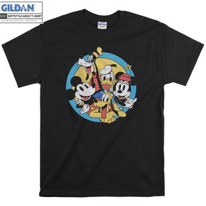 Disney Mickey And Friends Retro T-shirt Hoody Kids Child Tote Bag Tshirt S-M-L-XL-XXL-3XL-4XL-5XL Gildan Oversized Men Women Unisex 6751