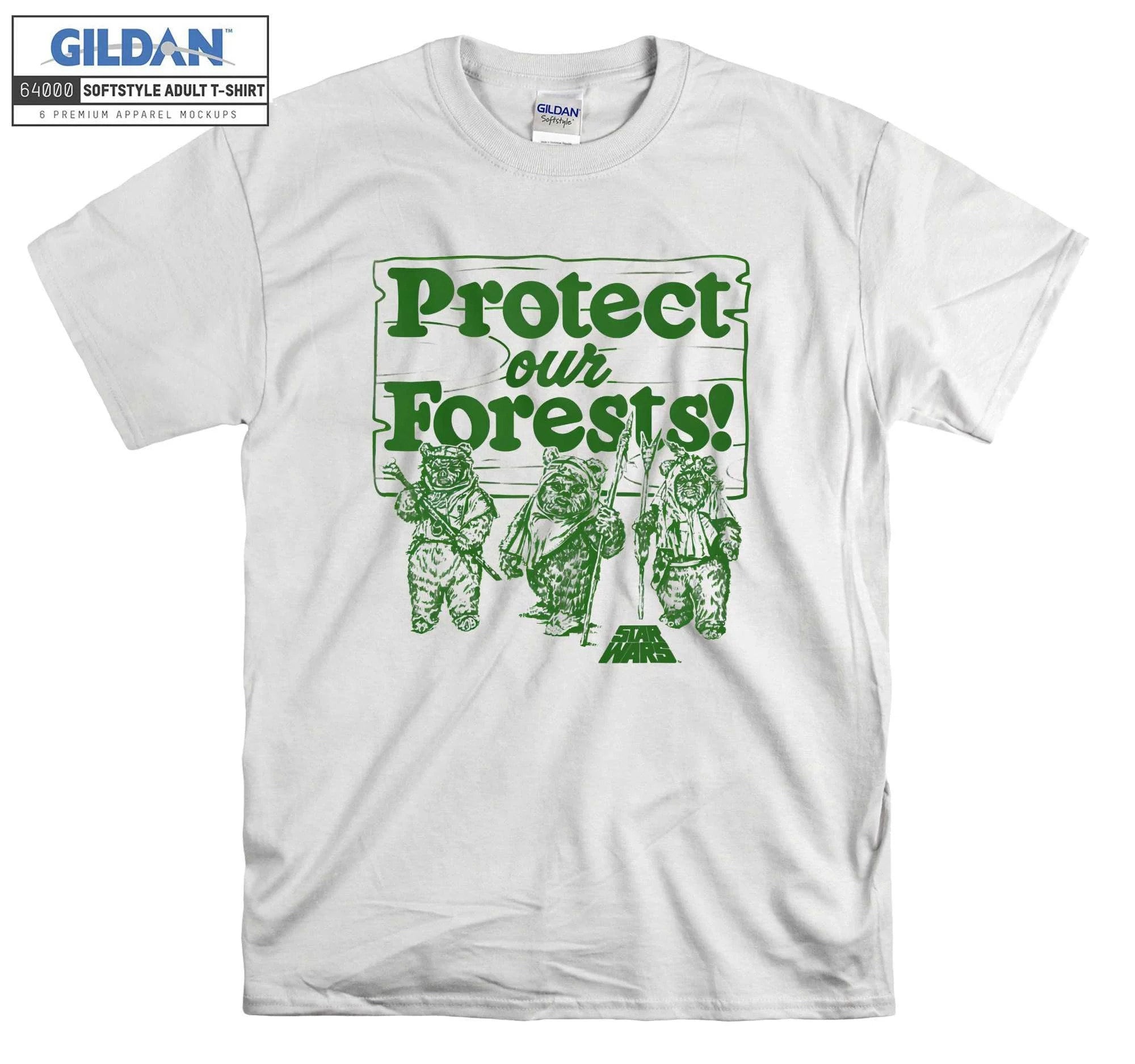 Star Wars Ewoks Protect Our Forests Camp T shirt Hoodie Hoody T-shirt Tshirt S-M-L-XL-XXL-3XL-4XL-5XL Oversized Men Women Unisex 9388