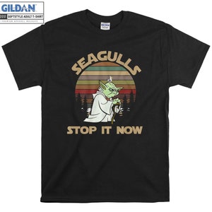 Star Wars Seagulls Stop It Now Yoda Retro T shirt Hoodie Hoody T-shirt Tshirt S-M-L-XL-XXL-3XL-4XL-5XL Oversized Men Women Unisex 9423