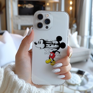 Disney Topolino Fantasma Testa Poster Divertente Famoso Personaggi dei cartoni animati Figura Custodia per telefono u395
