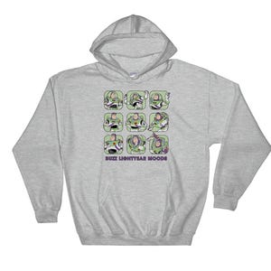 Disney Toy Story Super Hero Buzz Lightyear Moods Poster  Hoodie Sweatshirt Pullover S-M-L-XL-XXL-3XL-4XL-5XL Oversized Men Women Unisex 6840