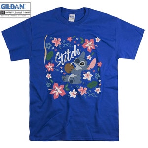 Lilo Stitch Floral Stitch T-shirt Hoodie Kids Child Tote Bag Tshirt S-M-L-XL-XXL-3XL-4XL-5XL Gildan Oversized Men Women Unisex A397