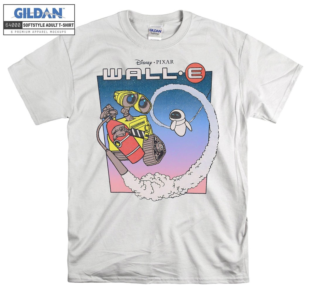 T-shirt Wall-E Et Eve (Disney) - Modèle Unisexe Gildan - Neuf Sans étiquettes