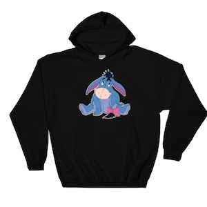 Disney Winnie The Pooh Eeyore Famous Cartoon Character Hoodie Sweatshirt Pullover S-M-L-XL-XXL-3XL-4XL-5XL Oversized Men Women Unisex 5440