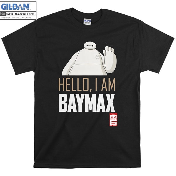 Disney Big Hero 6 Série TV Baymax Hello T-shirt à capuche T-shirt à capuche T-shirt S-M-L-XL-XXL-3XL-4XL-5XL Oversize Homme Femme Unisexe 6235