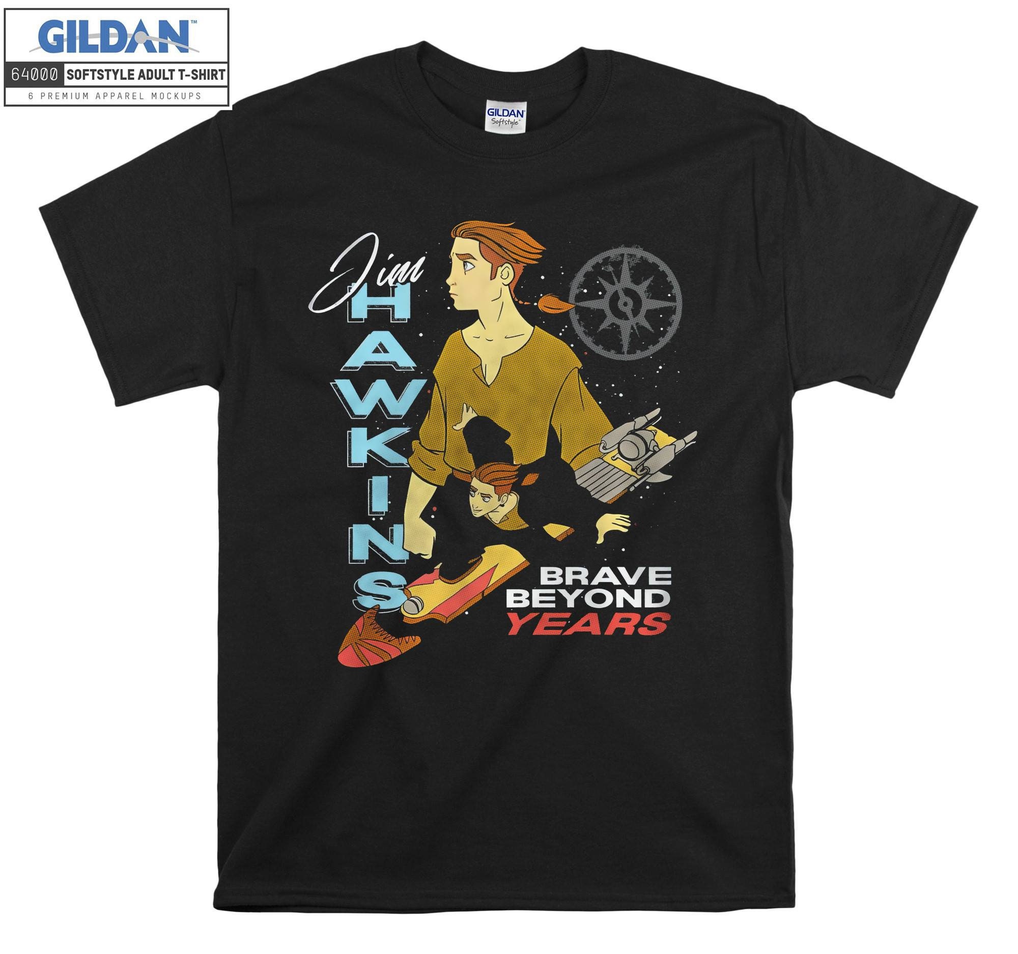 Disney Jim Hawkins dubbel portret T-shirt hoodie kinderen kind draagtas tshirt S-M-L-XL-XXL-3XL-4XL-5XL Gildan oversized mannen vrouwen unisex A791