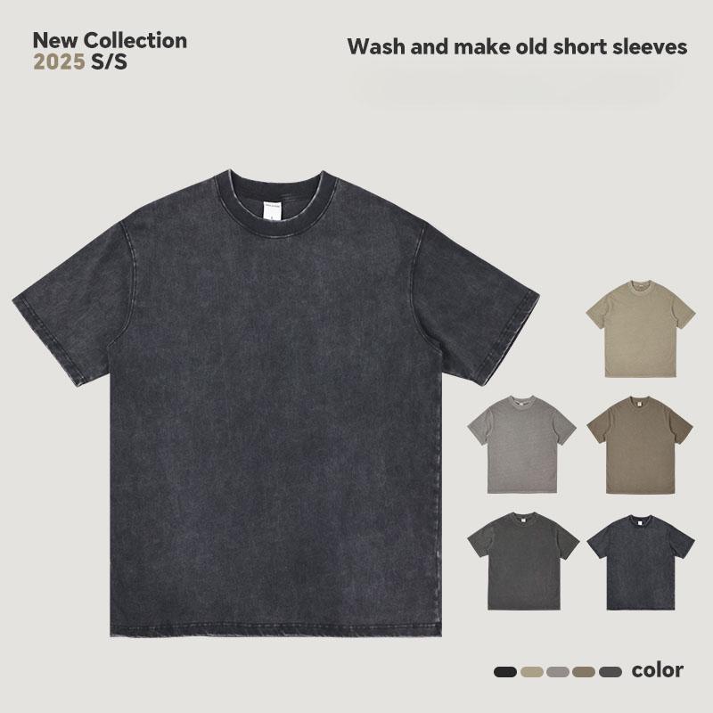 【SATIIIZ】Verus Stone Washed T-Shirt Verus Stone Washed T-Shirt - satiiiz