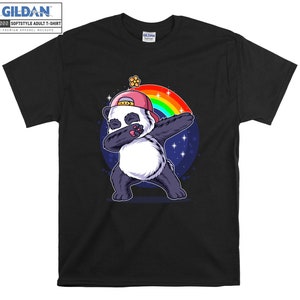 Dabbing Panda Camiseta Animal Rainbow Camiseta Divertida Camiseta Oversized S M L XL XXL 3XL 4XL 5XL Hombres Mujeres Unisex D3464