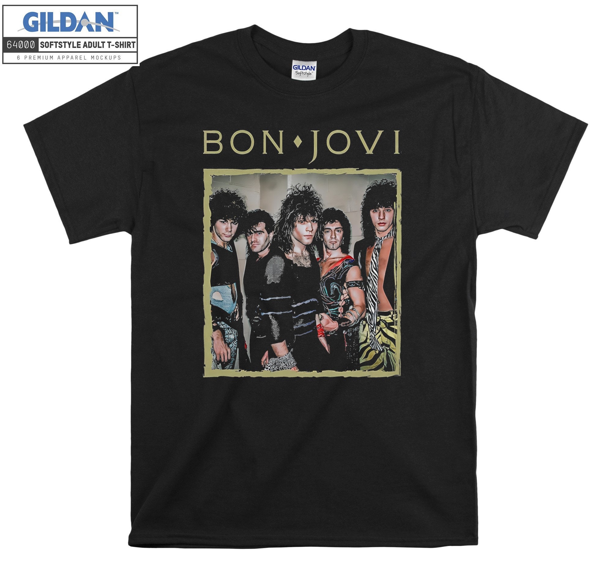 Bon Jovi Art Rock Band Portrait Tshirt Hoody Kids Child Tote Etsy