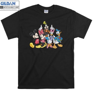 Disney Topolino e gli amici Group Shot T-shirt retrò Felpa con cappuccio T-shirt T-shirt S-M-L-XL-XXL-3XL-4XL-5XL Uomo oversize Donna Unisex 8698