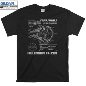 Millennium Falcon Gris Schémas T-shirt Hoody Kids Enfant Tote Bag Tshirt S-M-L-XL-XXL-3XL-4XL-5XL Gildan Oversized Men Femmes Unisexe 7285