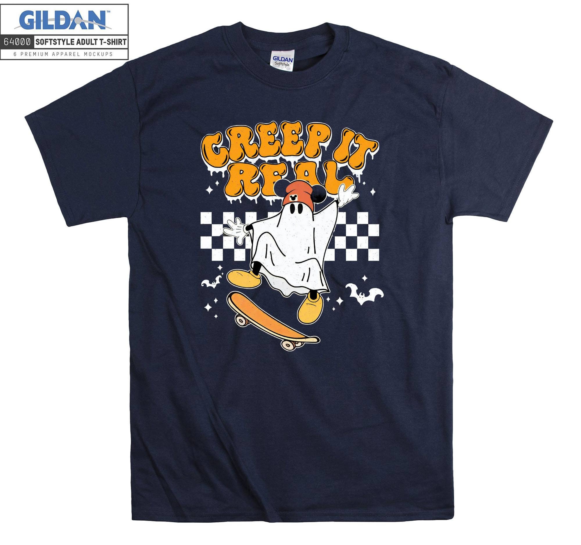 Discover Mickey Mouse Boo Creep it Real T-shirt Hoodie Kids Child Tote Bag Tshirt S-M-L-XL-XXL-3XL-4XL-5XL Gildan Oversized Men Women Unisex H158