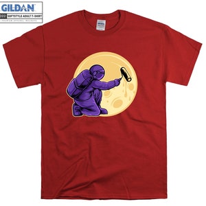Pintor Astronauta Camiseta Artística Color Space Camiseta Camiseta Oversized S M L XL XXL 3XL 4XL 5XL Hombres Mujeres Unisex D3371