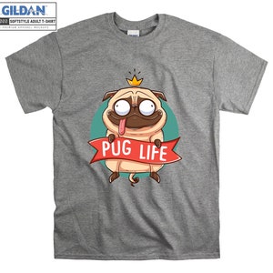 Pug Life Tongue T-shirt Funny Cartoon Dog T shirt Tshirt Oversized S M L XL XXL 3XL 4XL 5XL Men Women Unisex D3405