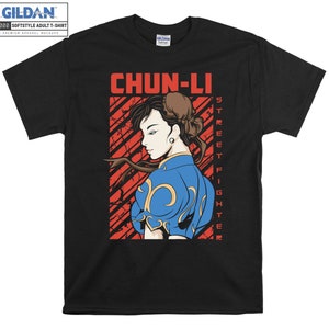 Street Fighter Chun Li T-shirt à capuche enfants enfant sac fourre-tout T-shirt S-M-L-XL-XXL-3XL-4XL-5XL Gildan surdimensionné hommes femmes unisexe A319