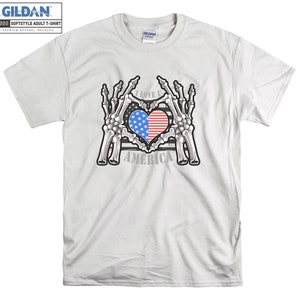 I Love You America Camiseta Eslóganes USA Skull Camiseta Camiseta Oversized S M L XL XXL 3XL 4XL 5XL Hombres Mujeres Unisex D3389