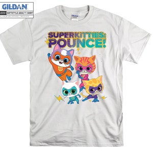 Junior SuperKitties Pounce! T-shirt Hoodie Kids Child Tote Bag Tshirt S-M-L-XL-XXL-3XL-4XL-5XL Gildan Oversized Men Women Unisex A395