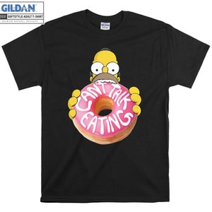 The Simpsons Homer Can't Talk Eating T-shirt Hoody Kid Child Tote Bag Tshirt S-M-L-XL-XXL-3XL-4XL-5XL Gildan Oversized Men Women Unisex 7469