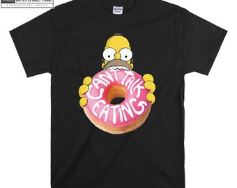 The Simpsons Homer Can't Talk Eating T-shirt Hoody Kid Child Tote Bag Tshirt S-M-L-XL-XXL-3XL-4XL-5XL Gildan Oversized Men Women Unisex 7469